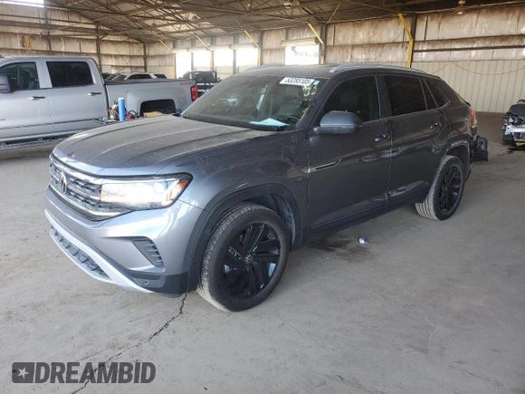 2022 Volkswagen Atlas SE with VIN 1V2HE2CA0NC228640, listed as a Copart auction lot 53285105 with 56,017 mi miles and Salvage title. Bid and sale history available at DreamBid. Image 1.