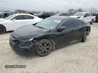 2021 Honda Civic Sedan Sport with VIN 2HGFC2F8XMH527895, listed as a Copart auction lot 46452195 with 91,402 mi miles and Salvage Title. Bid and sale history available at carsss.com. Image 1.