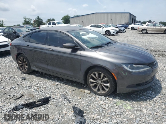 2015 Chrysler 200 S with VIN 1C3CCCBB1FN655126, listed as a Copart auction lot 57290915 with 148,355 mi miles and Salvage title. Bid and sale history available at DreamBid. Image 4.