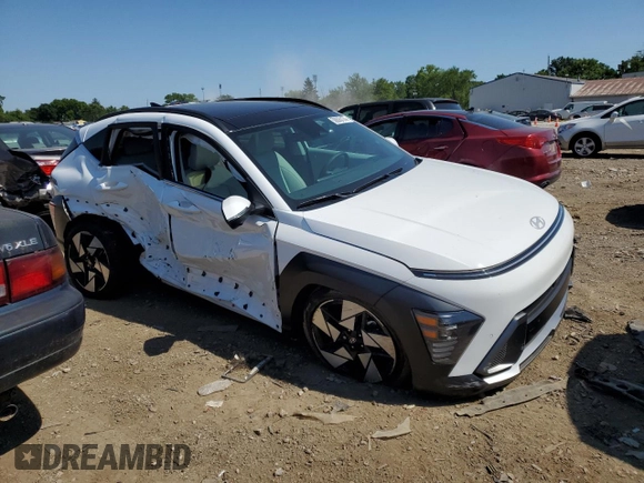 2024 Hyundai Kona Limited with VIN KM8HECA38RU123397, listed as a Copart auction lot 58835174 with 1,225 mi miles and Salvage Title. Bid and sale history available at DreamBid. Image 4.