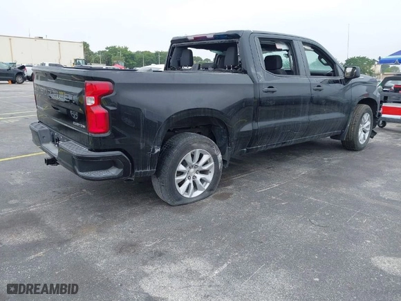 2021 Chevrolet Silverado 1500 Custom with VIN 3GCPWBEK5MG451977, listed as a IAAI auction lot 41874520 with 61,405 mi miles. Bid and sale history available at carsss.com. Image 4.