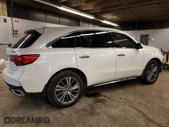 2017 Acura MDX w/Technology Pkg with VIN 5FRYD4H57HB017193, listed as a Copart auction lot 45885805 with 135,092 mi miles and Salvage Title. Bid and sale history available at carsss.com. Image 3.