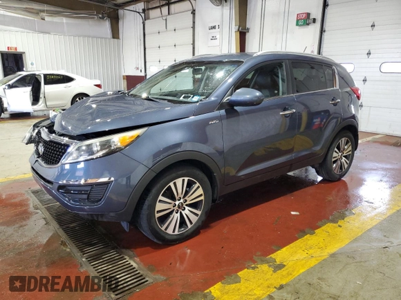 2016 Kia Sportage EX with VIN KNDPCCAC3G7817769, listed as a Copart auction lot 54057465 with 68,592 mi miles and Salvage title. Bid and sale history available at DreamBid. Image 1.