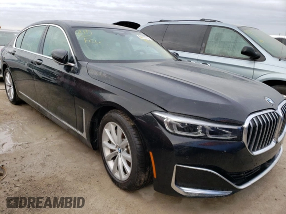 2021 BMW 7 Series 740i with VIN WBA7T2C05MCF87359, listed as a Copart auction lot 64117712 with 0 mi miles. Bid and sale history available at carsss.com. Image 1.