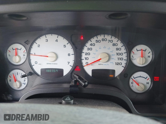 2002 Dodge 1500 with VIN 3D7HU18N52G148095, listed as a IAAI auction lot 42134042 with 180,369 mi miles. Bid and sale history available at carsss.com. Image 7.