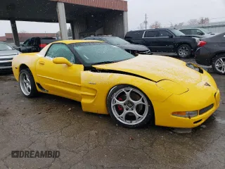 2001 Chevrolet Corvette Z06 with VIN 1G1YY12S415132742, listed as a Copart auction lot 80775174 with 81,533 mi miles and Salvage Title. Bid and sale history available at carsss.com. Image 4.