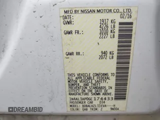 2016 Nissan Altima S z VIN 1N4AL3AP0GC174433, wystawiony jako IAAI lot #42257840 z przebiegiem 122 158 mil mil oraz . Historia ofert i sprzedaży dostępna na DreamBid. Obrazek 9.