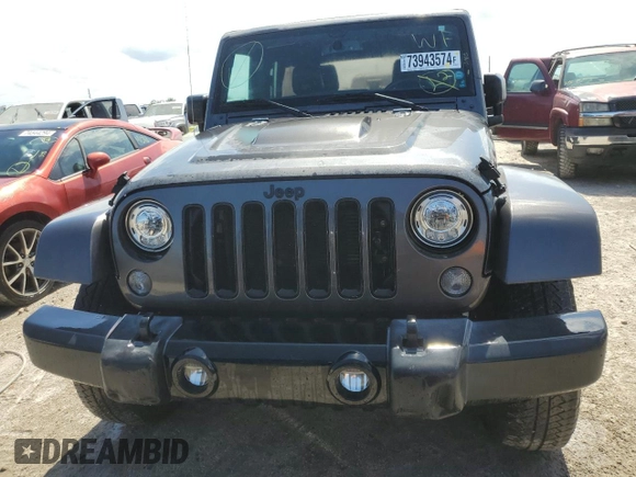 2017 Jeep Wrangler Unlimited Sahara z VIN 1C4BJWEG3HL674913, wystawiony jako Copart lot #73943574 z przebiegiem 46 793 mil mil oraz Szkoda całkowita • Salvage title. Historia ofert i sprzedaży dostępna na DreamBid. Obrazek 5.