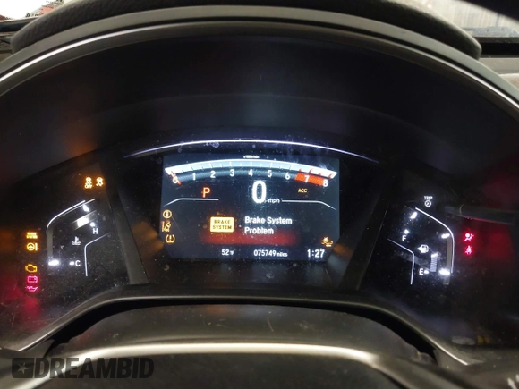 2017 Honda CR-V Touring with VIN 2HKRW2H94HH685350, listed as a IAAI auction lot 41753725 with 75,749 mi miles. Bid and sale history available at carsss.com. Image 7.