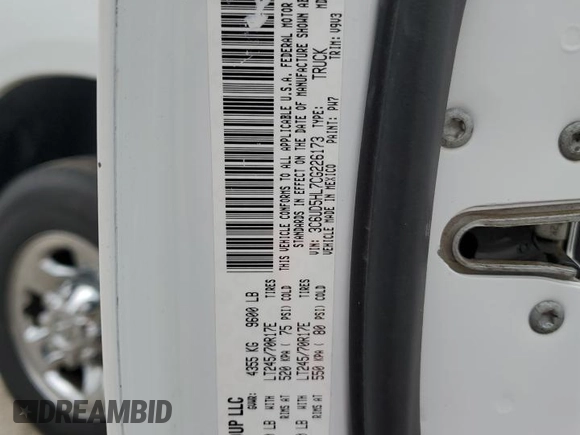 2012 Ram 2500 ST with VIN 3C6UD5HL7CG226173, listed as a Copart auction lot 44762735 with 133,183 mi miles and Salvage Title. Bid and sale history available at carsss.com. Image 12.