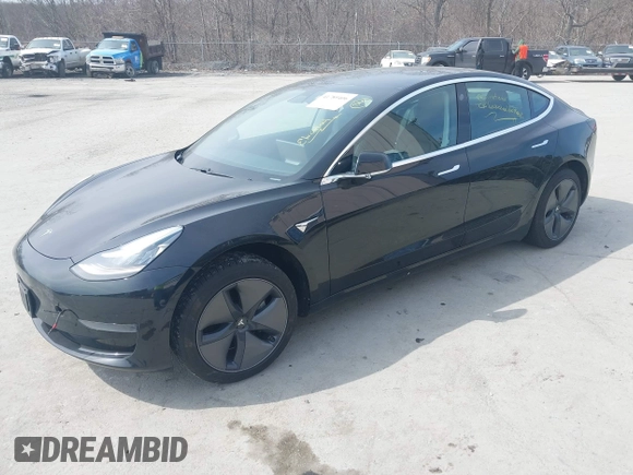 2020 Tesla Model 3 Standard Range Plus with VIN 5YJ3E1EAXLF643807, listed as a IAAI auction lot 41789406 with 49,256 mi miles. Bid and sale history available at carsss.com. Image 18.