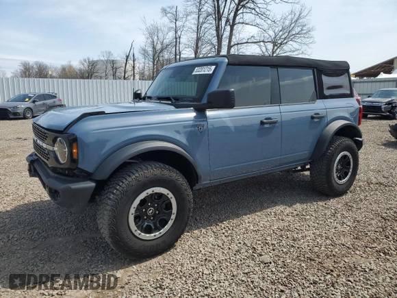 2023 Ford Bronco with VIN 1FMEE5DP0PLB17111, listed as a Copart auction lot 53201215 with 26,093 mi miles and Salvage Title. Bid and sale history available at DreamBid. Image 1.