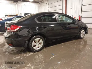 2015 Honda Civic Sedan LX with VIN 19XFB2E52FE025406, listed as a IAAI auction lot 41827527 with 186,485 mi miles. Bid and sale history available at carsss.com. Image 4.