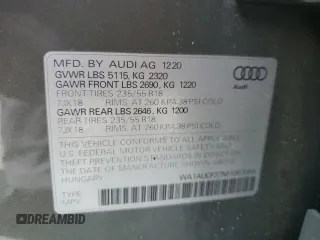 2021 Audi Q3 Premium with VIN WA1AUCF37M1067054, listed as a Copart auction lot 57299815 with 67,334 mi miles and Salvage title. Bid and sale history available at DreamBid. Image 13.