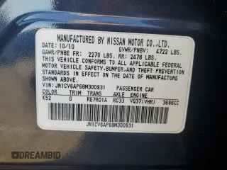 2011 Infiniti G37 Journey with VIN JN1CV6AP6BM300931, listed as a Copart auction lot 70533294 with Not Provided miles and Salvage Title. Bid and sale history available at DreamBid. Image 12.
