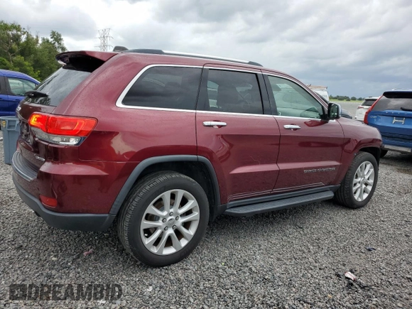 2017 Jeep Grand Cherokee Limited with VIN 1C4RJEBG8HC956073, listed as a Copart auction lot 64629955 with 115,288 mi miles and Non repairable. Bid and sale history available at DreamBid. Image 3.