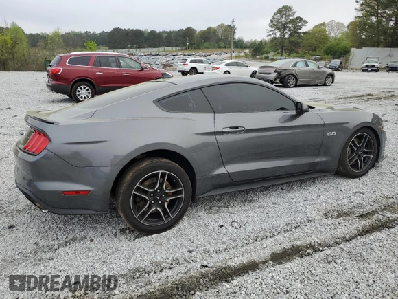 2021 Ford Mustang GT with VIN 1FA6P8CF5M5123683, listed as a Copart auction lot 50895515 with 83,245 mi miles and Salvage title. Bid and sale history available at DreamBid. Image 3.