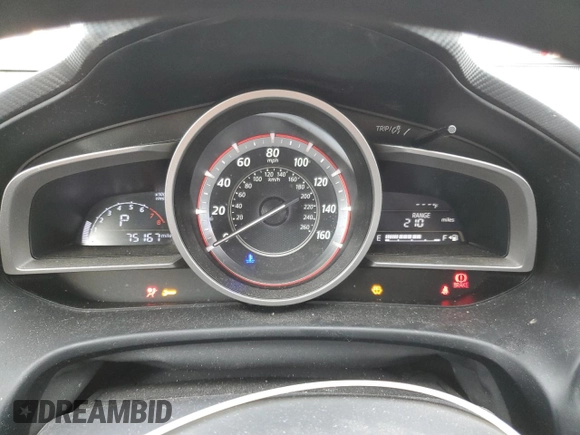 2016 Mazda 3 i Sport with VIN JM1BM1J74G1337385, listed as a Copart auction lot 48354895 with 75,167 mi miles and Salvage Title. Bid and sale history available at DreamBid. Image 9.