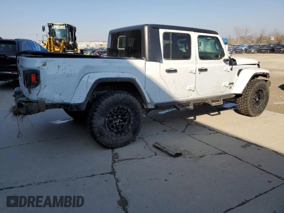 2021 Jeep Gladiator Willys with VIN 1C6HJTAGXML623599, listed as a Copart auction lot 48971735 with 35,052 mi miles and Salvage Title. Bid and sale history available at carsss.com. Image 3.