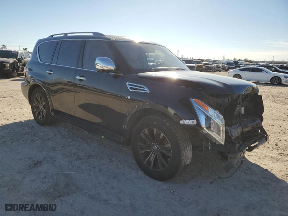 2019 Nissan Armada Platinum with VIN JN8AY2NF9K9350669, listed as a Copart auction lot 86662544 with NaN miles and Salvage Title. Bid and sale history available at carsss.com. Image 4.