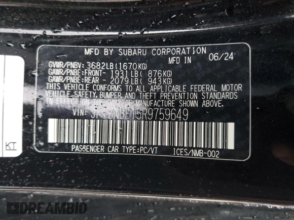 2024 Toyota GR86 Premium with VIN JF1ZNBE15R9759649, listed as a Copart auction lot 81493724 with 4,503 mi miles and Salvage Title. Bid and sale history available at carsss.com. Image 13.