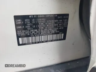 2022 Subaru Outback Touring с VIN 4S4BTAPC9N3205064, выставлен на аукционе IAAI как лот 42023703 с пробегом 71 289 миль миль и . История ставок и продаж доступна на DreamBid. Изображение 9.
