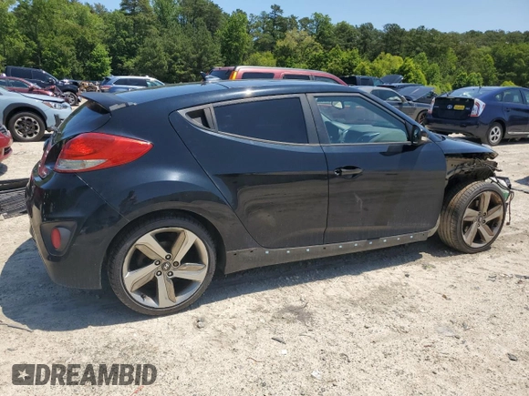 2013 Hyundai Veloster Turbo with VIN KMHTC6AE4DU130522, listed as a Copart auction lot 58046695 with 164,542 mi miles and Non repairable. Bid and sale history available at DreamBid. Image 3.