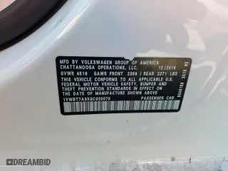 2016 Volkswagen Passat 1.8T SE with VIN 1VWBT7A3XGC020070, listed as a Copart auction lot 46752755 with 67,466 mi miles and Salvage Title. Bid and sale history available at carsss.com. Image 15.