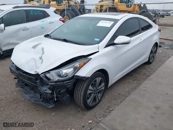 2014 Hyundai Elantra Coupe with VIN KMHDH6AH3EU027769, listed as a IAAI auction lot 41236785 with 120,852 mi miles. Bid and sale history available at carsss.com. Image 18.