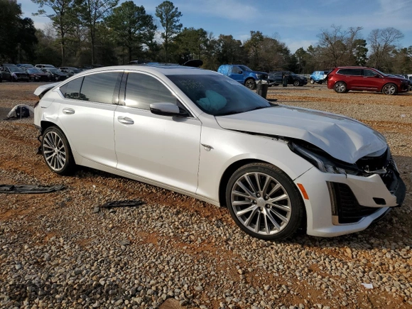 2021 Cadillac CT5 Premium Luxury with VIN 1G6DN5RK2M0125904, listed as a Copart auction lot 42701785 with 76,215 mi miles and Salvage title. Bid and sale history available at DreamBid. Image 4.