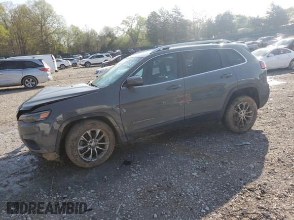 2020 Jeep Cherokee Latitude Plus with VIN 1C4PJLLBXLD581207, listed as a Copart auction lot 52283645 with 129,742 mi miles and Salvage Title. Bid and sale history available at carsss.com. Image 1.