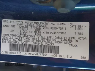 2015 Toyota Tacoma with VIN 5TFLU4EN6FX112038, listed as a IAAI auction lot 41592759 with 236,252 mi miles. Bid and sale history available at carsss.com. Image 9.