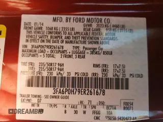 2014 Ford Fusion SE with VIN 3FA6P0H79ER261678, listed as a Copart auction lot 52635535 with 90,093 mi miles and Salvage Title. Bid and sale history available at DreamBid. Image 12.