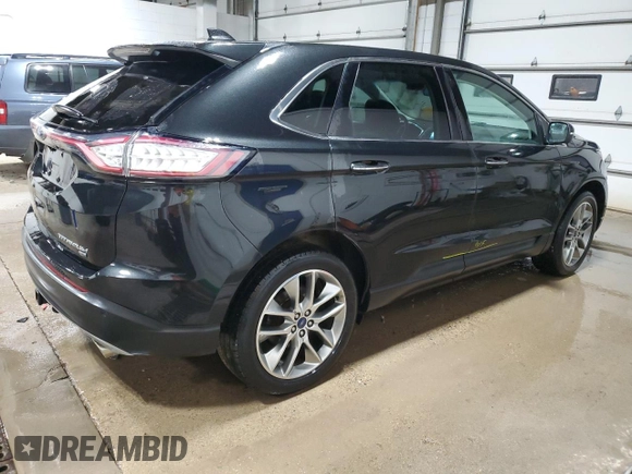 2015 Ford Edge Titanium with VIN 2FMTK4K85FBB92262, listed as a Copart auction lot 46539905 with 110,973 mi miles and Salvage Title. Bid and sale history available at carsss.com. Image 3.