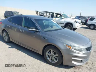 2016 Kia Optima LX with VIN 5XXGT4L30GG109876, listed as a IAAI auction lot 42577323 with 150,355 mi miles and . Bid and sale history available at DreamBid. Image 1.
