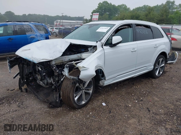 2023 Audi Q7 Premium Plus with VIN WA1LXBF72PD016514, listed as a IAAI auction lot 42422836 with 40,000 mi miles and . Bid and sale history available at DreamBid. Image 17.