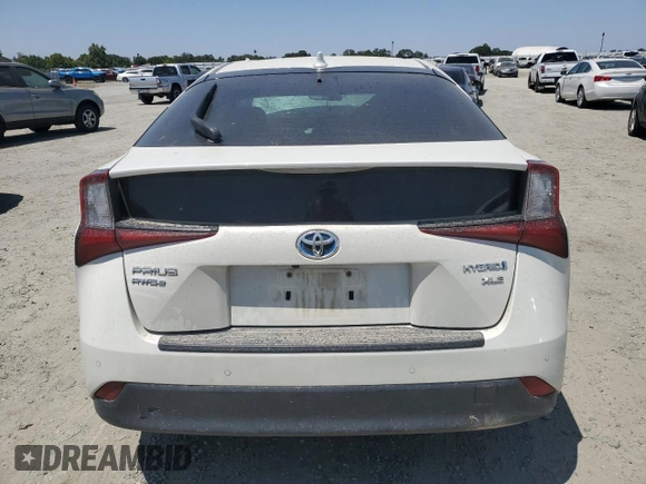 2020 Toyota Prius LE with VIN JTDL9RFU6L3022170, listed as a Copart auction lot 60688095 with Not provided miles and Salvage title. Bid and sale history available at DreamBid. Image 6.