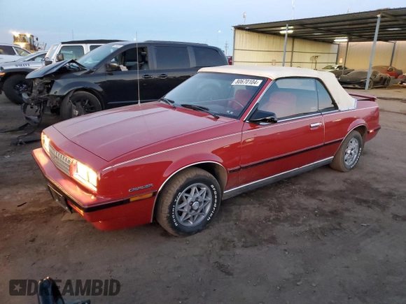 1985 Chevrolet Cavalier with VIN 1G1JE67W1F7185395, listed as a Copart auction lot 80670104 with 5,776 mi miles and Clean Title. Bid and sale history available at DreamBid. Image 1.