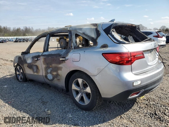 2016 Acura MDX with VIN 5FRYD4H29GB013277, listed as a Copart auction lot 52254465 with Not Provided miles and Salvage Title. Bid and sale history available at DreamBid. Image 2.