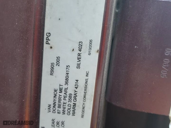 2005 GMC Savana Cargo Van YF7 Upfitter with VIN 1GDFG15T351246441, listed as a Copart auction lot 76742774 with 0 mi miles and Salvage Title. Bid and sale history available at carsss.com. Image 14.