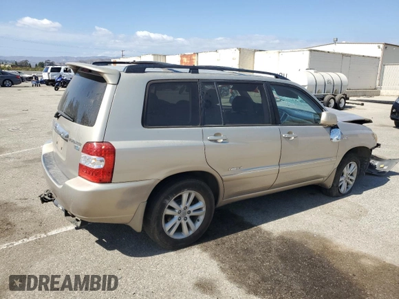 2007 Toyota Highlander Hybrid w/3rd Row with VIN JTEDW21A970021759, listed as a Copart auction lot 71891704 with 0 mi miles and Salvage Title. Bid and sale history available at carsss.com. Image 3.