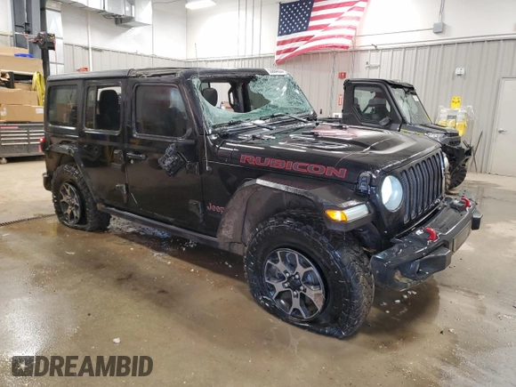 2018 Jeep Wrangler Unlimited Rubicon z VIN 1C4HJXFG0JW113054, wystawiony jako Copart lot #55884355 z przebiegiem Nie podano mil oraz Szkoda całkowita • Salvage title. Historia ofert i sprzedaży dostępna na DreamBid. Obrazek 4.