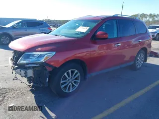 2016 Nissan Pathfinder SV with VIN 5N1AR2MN7GC645633, listed as a IAAI auction lot 41738679 with 229,359 mi miles. Bid and sale history available at carsss.com. Image 2.