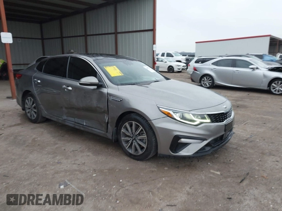 2019 Kia Optima EX with VIN 5XXGU4L1XKG324394, listed as a IAAI auction lot 41607905 with 69,980 mi miles. Bid and sale history available at carsss.com. Image 1.