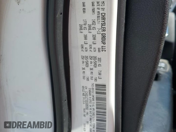 2013 Dodge Durango R/T with VIN 1C4SDJCT3DC695992, listed as a Copart auction lot 56043795 with 146,902 mi miles and Salvage title. Bid and sale history available at DreamBid. Image 13.