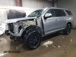 2023 GMC Yukon Denali with VIN 1GKS2DKL6PR526998, listed as a Copart auction lot 46218385 with 0 mi miles and Salvage Title. Bid and sale history available at carsss.com. Image 1.