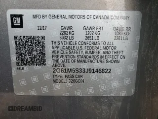 2018 Cadillac XTS Luxury z VIN 2G61M5S33J9146822, wystawiony jako Copart lot #51301925 z przebiegiem 157 946 mil mil oraz Szkoda całkowita • Salvage title. Historia ofert i sprzedaży dostępna na DreamBid. Obrazek 13.