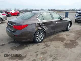 2016 Infiniti Q50 2.0t Premium with VIN JN1CV7AR3GM250651, listed as a IAAI auction lot 41768184 with 105,621 mi miles. Bid and sale history available at carsss.com. Image 4.
