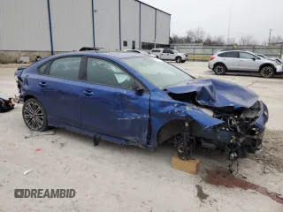 2021 Kia Forte GT with VIN 3KPF44AC6ME410507, listed as a Copart auction lot 84594494 with 63,401 mi miles and Salvage Title. Bid and sale history available at carsss.com. Image 4.