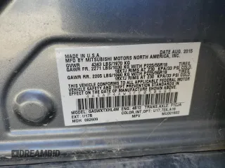 2015 Mitsubishi Outlander Sport 2.4 GT with VIN 4A4AP4AW3FE050695, listed as a Copart auction lot 77125014 with 92,376 mi miles and Salvage Title. Bid and sale history available at carsss.com. Image 12.